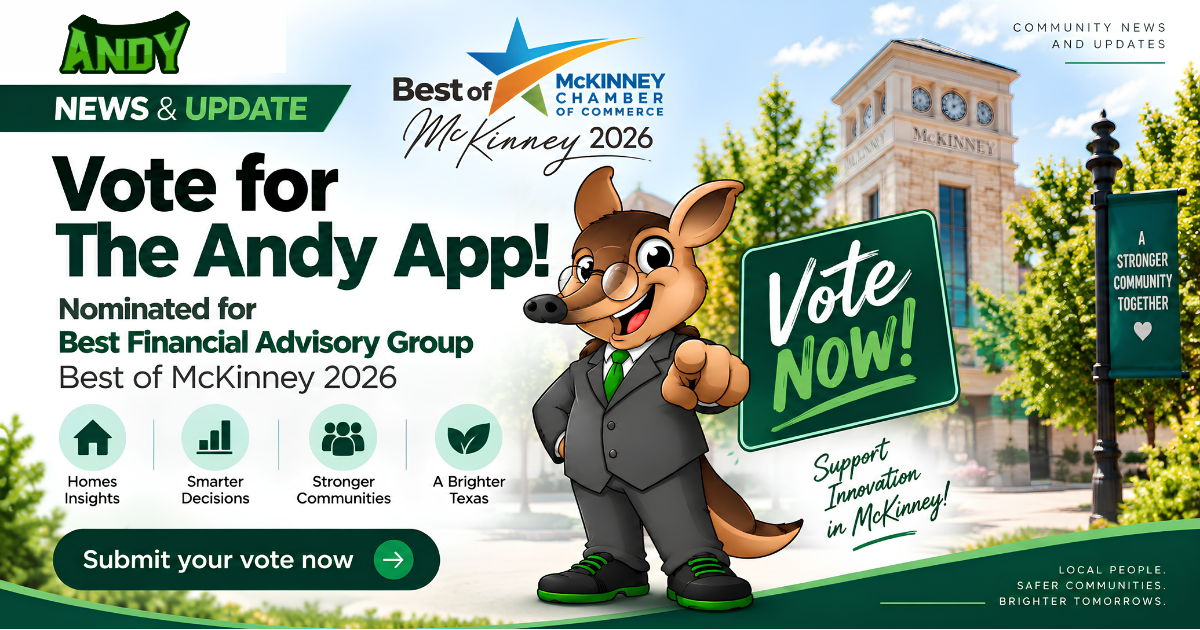 The Andy App Nominated for Best Financial Advisory Group in Best of McKinney 2026